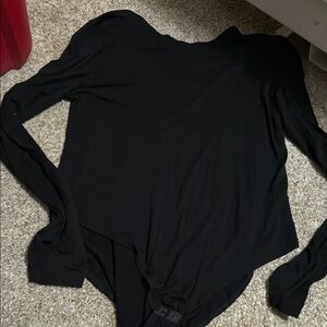 Black Long‎ Sleeve Bodysuit